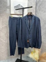 Мужской костюм Zegna тёмно-синего цвета, артикул 344418