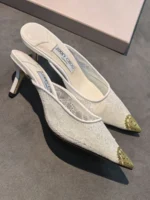 Женские мюли Jimmy Choo белого цвета, артикул 344541 — фото 2