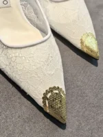 Женские мюли Jimmy Choo белого цвета, артикул 344541 — фото 4