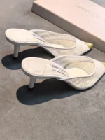 Женские мюли Jimmy Choo белого цвета, артикул 344541 — фото 5