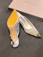 Женские мюли Jimmy Choo белого цвета, артикул 344541 — фото 6