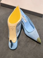 Женские мюли Jimmy Choo голубого цвета, артикул 344542 — фото 5