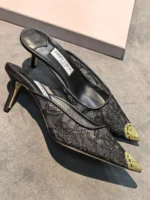 Женские мюли Jimmy Choo чёрного цвета, артикул 344543 — фото 2