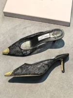 Женские мюли Jimmy Choo чёрного цвета, артикул 344543 — фото 3