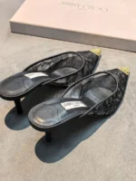 Женские мюли Jimmy Choo чёрного цвета, артикул 344543 — фото 4