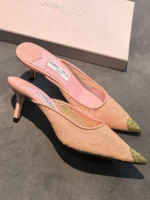 Женские мюли Jimmy Choo розового цвета, артикул 344544 — фото 2