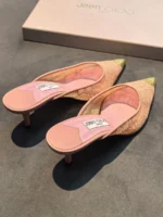 Женские мюли Jimmy Choo розового цвета, артикул 344544 — фото 4