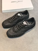 Женские кеды Jimmy Choo чёрного цвета, артикул 344546