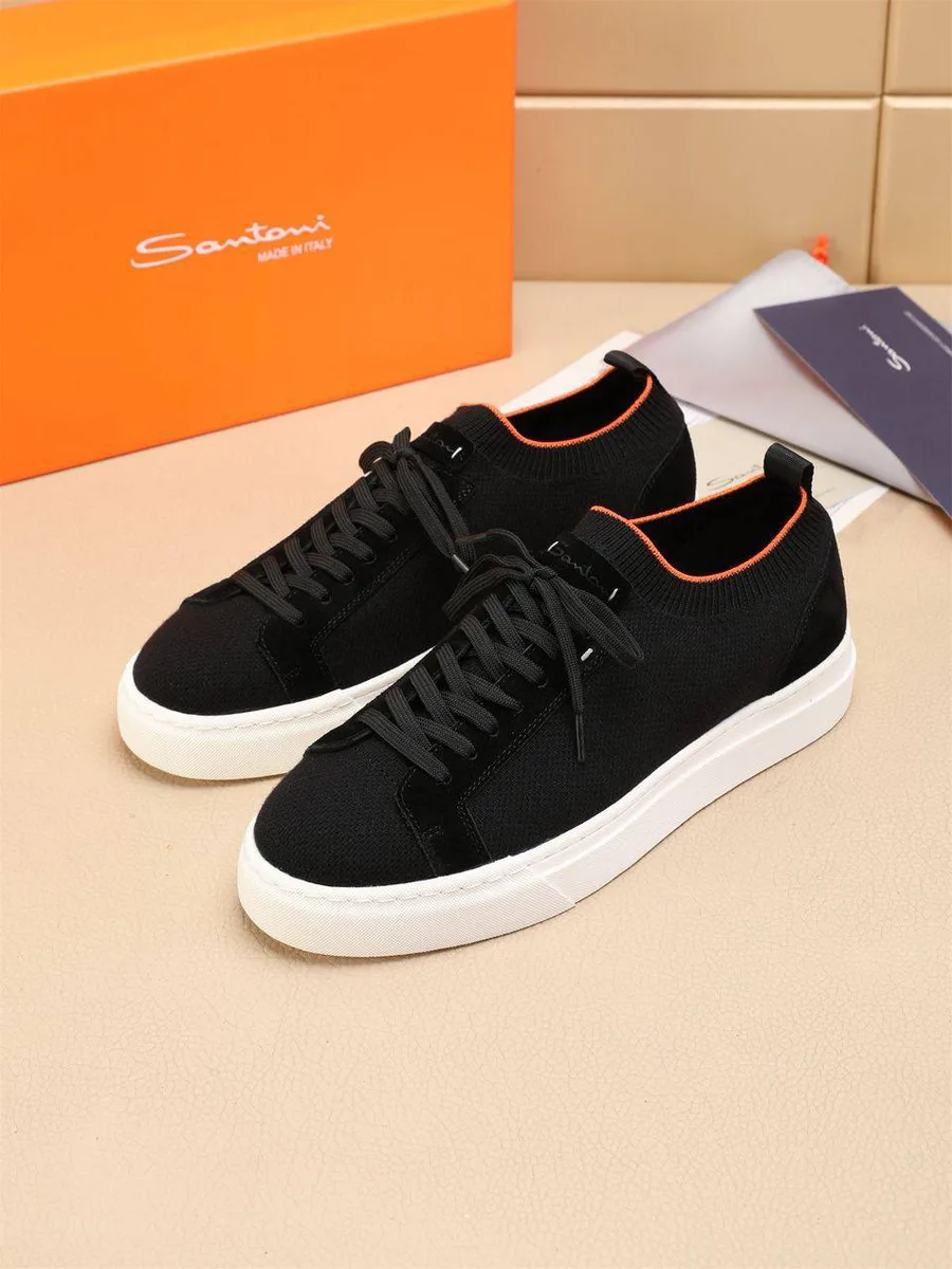 344564_1 Мужские кеды Santoni чёрного цвета, артикул 344564