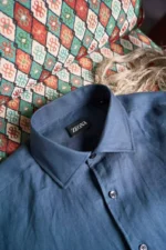 Льняная рубашка ZEGNA — изображение 4