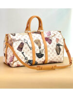 Женская дорожная сумка Louis Vuitton белого цвета, артикул 344255