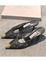 Женские мюли Jimmy Choo чёрного цвета, артикул 344543