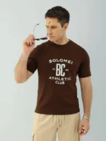 Мужская футболка Brunello Cucinelli коричневого цвета, артикул 343411 — фото 3