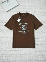 Мужская футболка Brunello Cucinelli коричневого цвета, артикул 343411