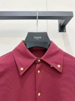 Женская рубашка Celine бордового цвета, артикул 343575 — фото 2