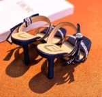 Женские босоножки Dior тёмно-синего цвета, артикул 343598 — фото 4