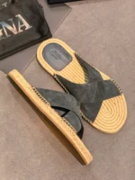 Мужские шлепанцы Zegna серого цвета, артикул 343555 — фото 2