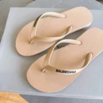 Женские шлепанцы Balenciaga бежевого цвета, артикул 343600 — фото 5