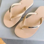 Женские шлепанцы Balenciaga бежевого цвета, артикул 343600 — фото 7