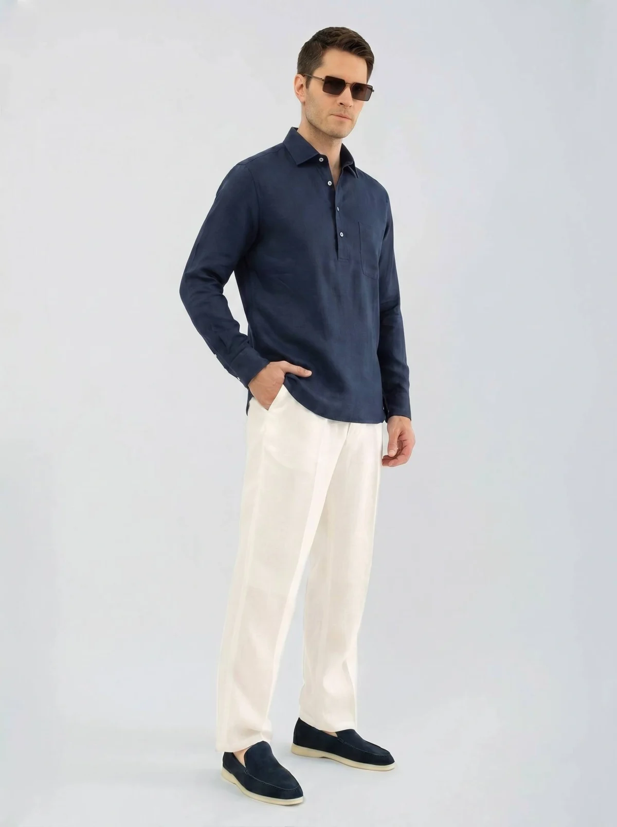 Льняная рубашка LORO PIANA — изображение 2