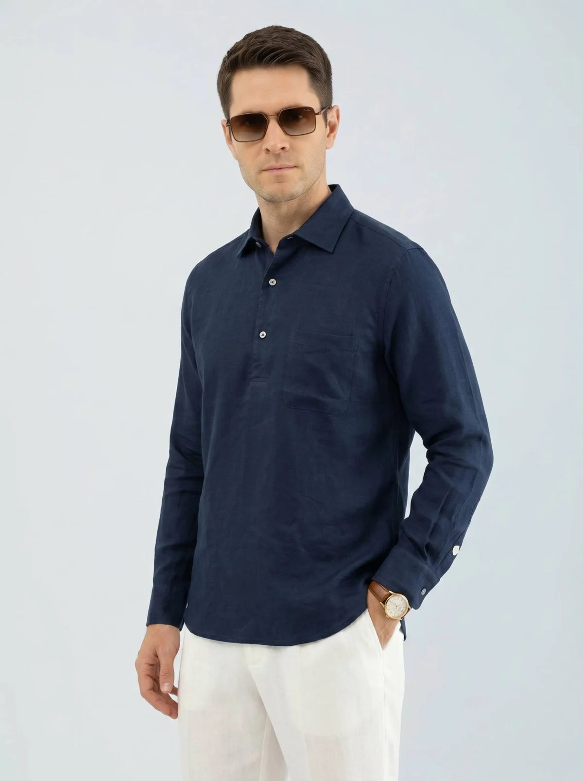 Льняная рубашка LORO PIANA — изображение 3