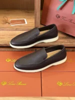 Мужские лоферы Loro Piana коричневого цвета, артикул 343671