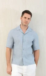 Льняная рубашка BRUNELLO CUCINELLI — изображение 3