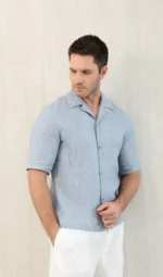 Льняная рубашка BRUNELLO CUCINELLI — изображение 4
