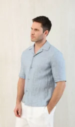 Льняная рубашка BRUNELLO CUCINELLI — изображение 2
