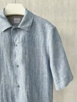 Льняная рубашка BRUNELLO CUCINELLI — изображение 6