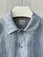 Льняная рубашка BRUNELLO CUCINELLI — изображение 7