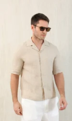Льняная рубашка BRUNELLO CUCINELLI — изображение 2