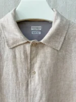 Льняная рубашка BRUNELLO CUCINELLI — изображение 6