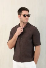 Льняная рубашка BRUNELLO CUCINELLI — изображение 2