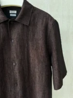 Льняная рубашка BRUNELLO CUCINELLI — изображение 6