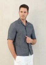 Льняная рубашка BRUNELLO CUCINELLI — изображение 2