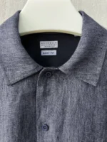 Льняная рубашка BRUNELLO CUCINELLI — изображение 7