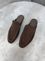 Мужские мюли Loro Piana коричневого цвета, артикул 343838