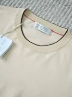 Мужская футболка Brunello Cucinelli кремового цвета, артикул 343953 — фото 5