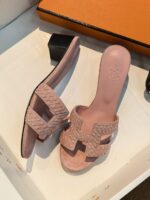 Женские мюли Hermes розового цвета, артикул 343793