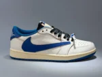 Кеды NIKE Air Jordan 1 Retro Low OG SP x Fragment Design x Travis Scott Sail Military Blue — изображение 2