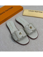 Женские шлепанцы Louis Vuitton белого цвета, артикул 345178