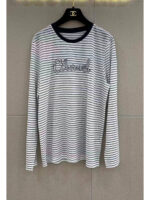 Женский лонгслив Chanel чёрно-белого цвета, артикул 345816