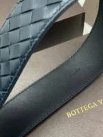 Мужской ремень Bottega Veneta тёмно-синего цвета, артикул 344791 — фото 4