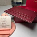 Мужской картхолдер Cartier бордового цвета, артикул 344796 — фото 4