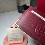 Мужской картхолдер Cartier бордового цвета, артикул 344796 — фото 8