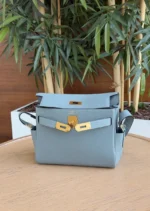 Мужская сумка мессенджер Hermes голубого цвета, артикул 344813 — фото 3