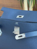 Мужская сумка мессенджер Hermes тёмно-синего цвета, артикул 344816 — фото 7
