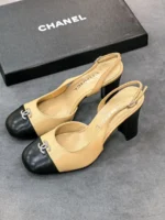 Женские туфли Chanel бежевого цвета, артикул 344837