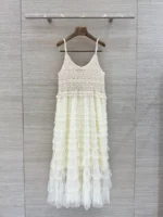 Женское платье Loro Piana белого цвета, артикул 344854